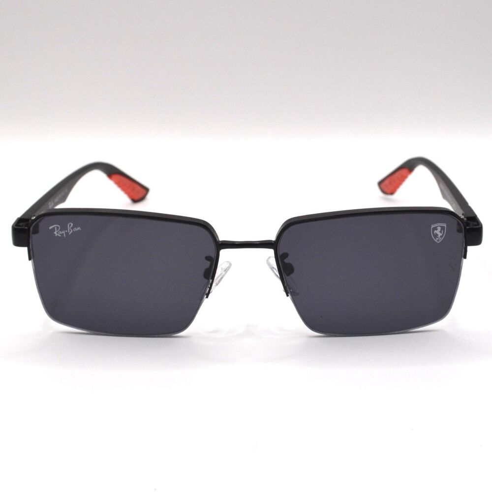 Ray-Ban Sunglasses – Black / Red – Gray Lens – New – 55-19-140
